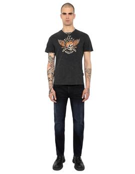 CAMISETA TSBEDFORD REGULAR FIT NEGRA LAVADA