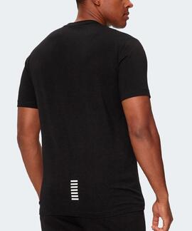 CAMISETA EA7 TRAIN CORE IDENTITY CUELLO REDONDO NEGRA