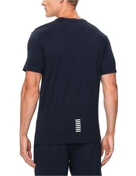 CAMISETA EA7 TRAIN CORE IDENTITY CUELLO REDONDO AZUL MARINO