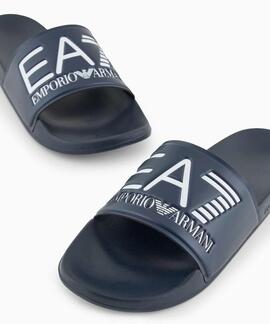 CHANCLAS EA7 SCARPE MAXILOGOTIPO NAVY BLUE