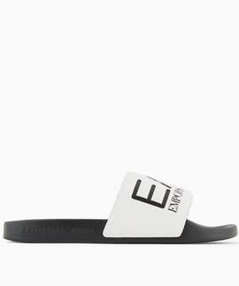 CHANCLAS EA7 SCARPE MAXILOGOTIPO WHITE / BLACK / BLACK