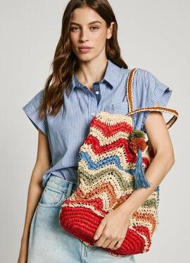 BOLSO TOTE DE RAFIA CASSILDA BALI 816 NATURAL BEIGE