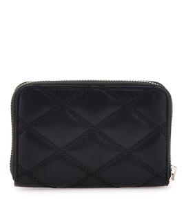 CARTERA MEDIANA TASMIN ECOPIEL PESPUNTEADA NEGRA