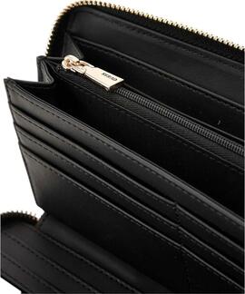 MAXI CARTERA TASMIN ECOPIEL PESPUNTEADA NEGRA