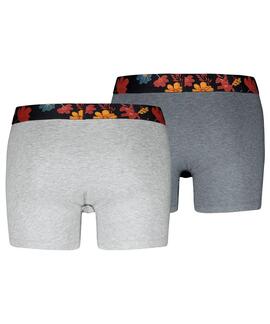 BOXER LEVI'S® MEN FLOWER WB BOXER BRIEF 2 PACK GREY COMBO