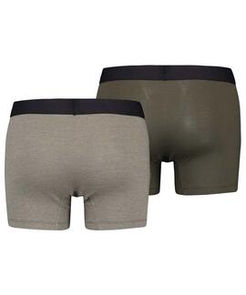 BOXER BRIEF LEVI'S® MEN OPT ILL ORGANIC COTTON 2 PACK KHAKI