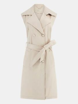 VESTIDO GABARDINA BENEDETTA CON DOBLE BOTONADURA BEIGE