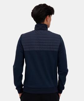 SUDADERA CON CREMALLERA HYBRIDE FZ AZUL MARINO