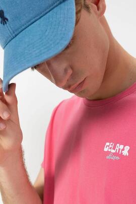 CAMISETA ESTAMPADO ELPULPO GELATO GARMENT DYED ROSA CHICLE