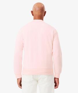 SUDADERA DE FELPA DE CORTE CLÁSICO ROSA