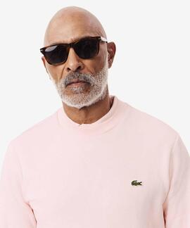 SUDADERA DE FELPA DE CORTE CLÁSICO ROSA