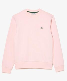 SUDADERA DE FELPA DE CORTE CLÁSICO ROSA