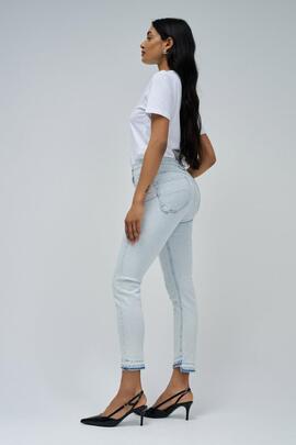 PANTALÓN VAQUERO FAITH CROPPED SKINNY DENIM AZUL BLEACH