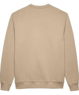 SUDADERA DE FELPA BEIGE CON PARCHE DE TOMMY JEANS