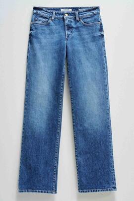 PANTALÓN VAQUERO LOW RISE STRAIGHT DENIM AZUL MEDIO