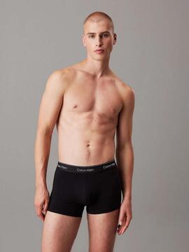 PACK DE 3 CALZONCILLOS BOXER TRUNK ICON COTTON STRETCH NEGRO