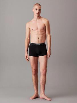 PACK DE 3 CALZONCILLOS BOXER TRUNK ICON COTTON STRETCH NEGRO