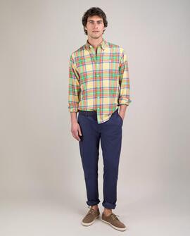 CAMISA TARTÁN AMARILLA
