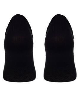 PIMKIES DE MUJER CK FOOTIE HIGH CUT 2 PARES NEGROS