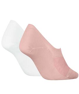 PIMKIES DE MUJER CK FOOTIE HIGH CUT 2 PARES MELOCOTÓN Y BLAN