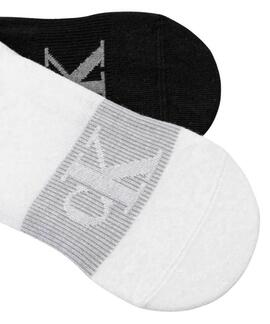 PIMKIES DE HOMBRE CK FOOTIE HIGH CUT 2 PARES BLANCO Y NEGRO
