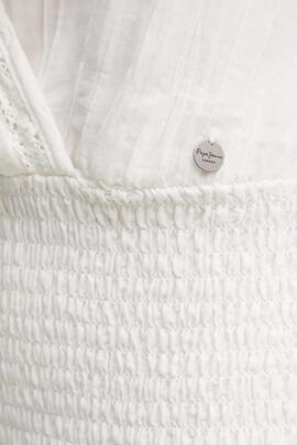VESTIDO CORTO DEA REGULAR FIT 808 MOUSSE WHITE