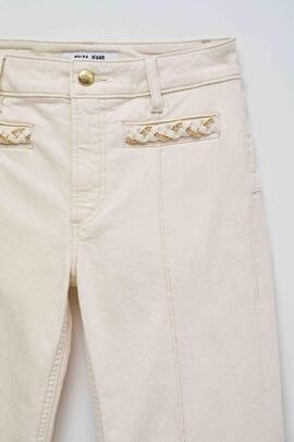 PANTALÓN VAQUERO DESTINY FLARE DENIM CRUDO