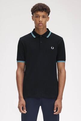 POLO TWIN TIPPED M3600 Y60 NAVY / MINT BLUE / MINT BLUE