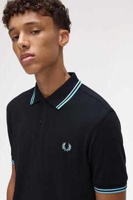 POLO TWIN TIPPED M3600 Y60 NAVY / MINT BLUE / MINT BLUE