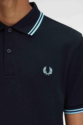 POLO TWIN TIPPED M3600 Y60 NAVY / MINT BLUE / MINT BLUE