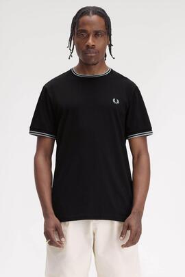 CAMISETA TWIN TIPPED M1588 Q46 BLACK / SILVERBLUE