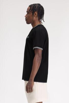 CAMISETA TWIN TIPPED M1588 Q46 BLACK / SILVERBLUE