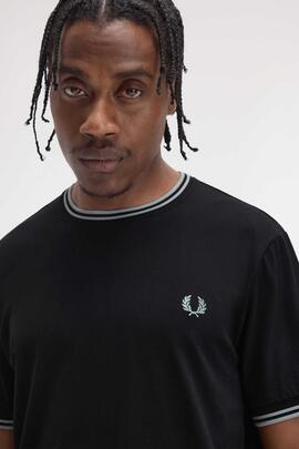 CAMISETA TWIN TIPPED M1588 Q46 BLACK / SILVERBLUE