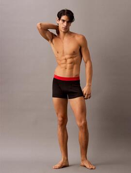 PACK DE 3 CALZONCILLOS BOXER TRUNK NEGROS CON CINTURA A CONT