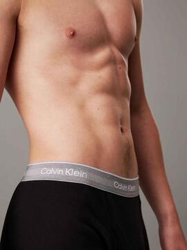PACK DE 3 CALZONCILLOS BOXER TRUNK NEGROS CON CINTURA A CONT