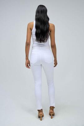 PANTALÓN VAQUERO FAITH PUSH IN CROPPED SKINNY BLANCO