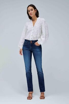 PANTALÓN VAQUERO SECRET SLIM HIGH RISE PUSH IN MEDIUM WASH