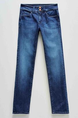 PANTALÓN VAQUERO SECRET SLIM HIGH RISE PUSH IN MEDIUM WASH