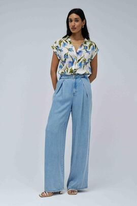 CAMISA MANGA CORTA CON ESTAMPADO FLORAL