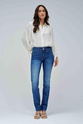 PANTALÓN VAQUERO SECRET SLIM HIGH RISE PUSH IN SOFT TOUCH