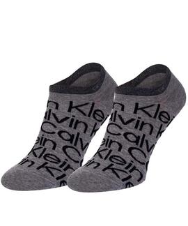 PIMKIES DE HOMBRE CK SNEAKER ALL OVER 2 PARES GRIS