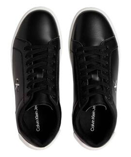 ZAPATILLAS CK CLASSIC CUPSOLE NEGRAS CON MONOGRAMA BLANCO