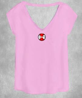 CAMISETA DE MUJER LASAL LLAMA ROSA