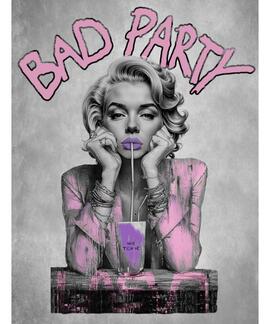 CAMISETA DE MUJER LASAL BAD PARTY BLANCA