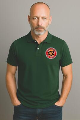 POLO DE HOMBRE LASAL UNIVERSITY VERDE BOTELLA