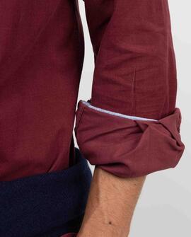 CAMISA PANA GRANATE