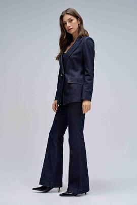 BLAZER SLIM FIT EN DENIM AZUL ÍNDIGO