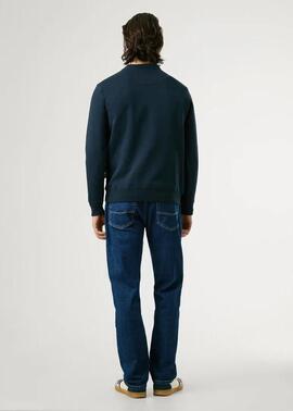 SUDADERA CON LOGO MACBETH PLAIN CREW 594 DULWICH BLUE