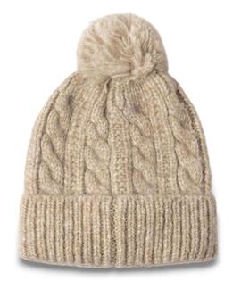 GORRO DE PUNTO TRENZADO FIONA HAT 805 OYSTER WHITE