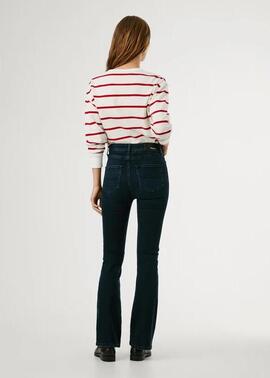 PANTALÓN VAQUERO DION FLARE 5FA HIGH WAIST DENIM BLACK AND B